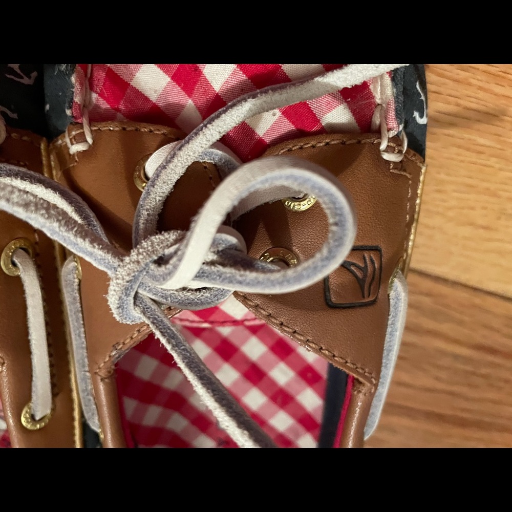 Sperry red white and blue boat shoes size 8.5 - Picture 3 of 7